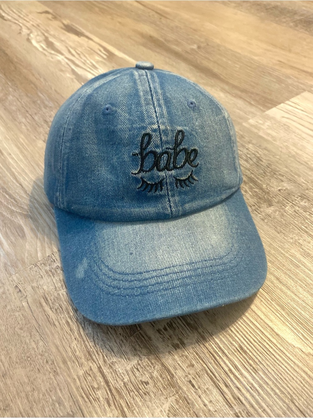 rue 21 Babe Eyelashes Women's Denim Cotton Baseball Cap
